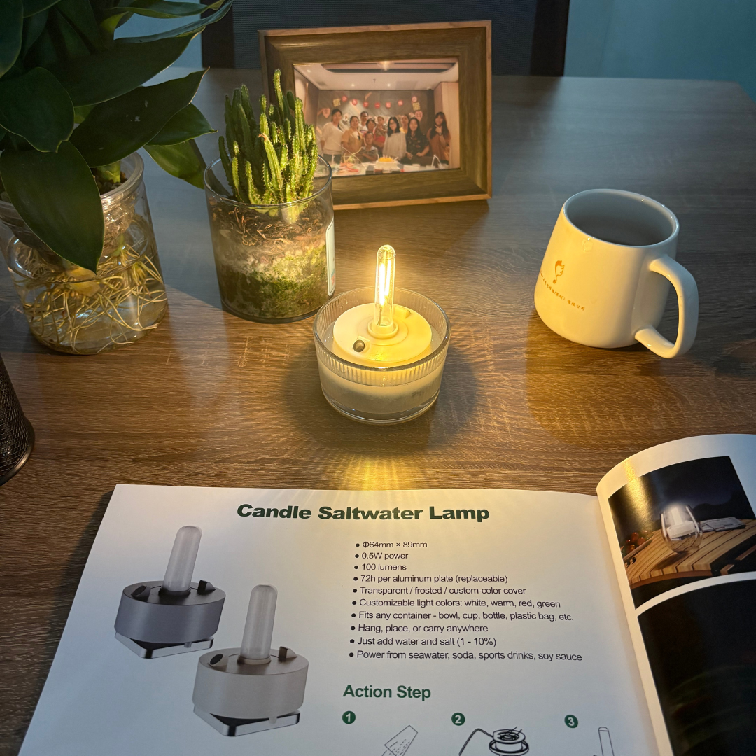 Balinyala Salt Water Candle Lamp – Portable Eco LED for Emergencies