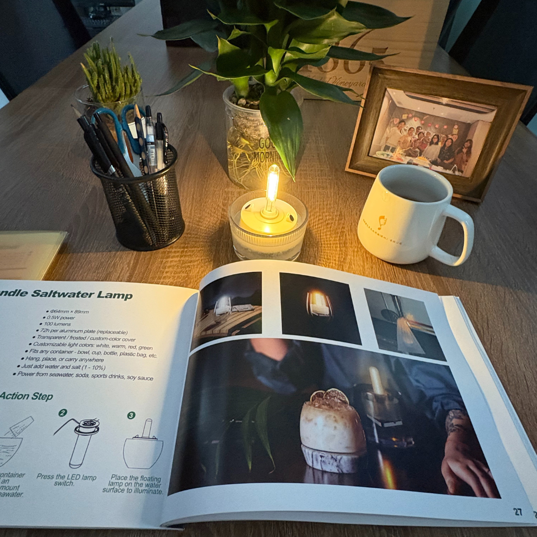 Balinyala Salt Water Candle Lamp – Portable Eco LED for Emergencies